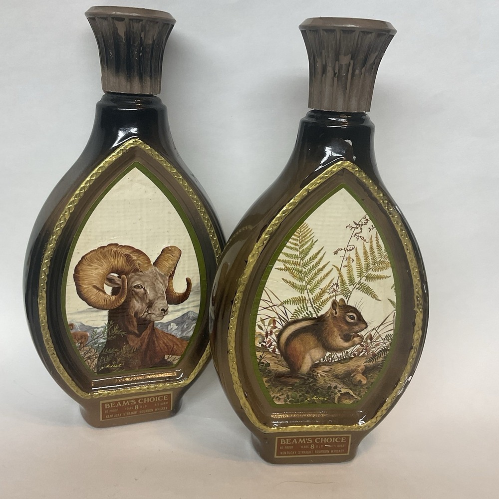 Vintage Beam's Choice Decanter, Chipmunk , Big Horn Sheep, by James Lockhart